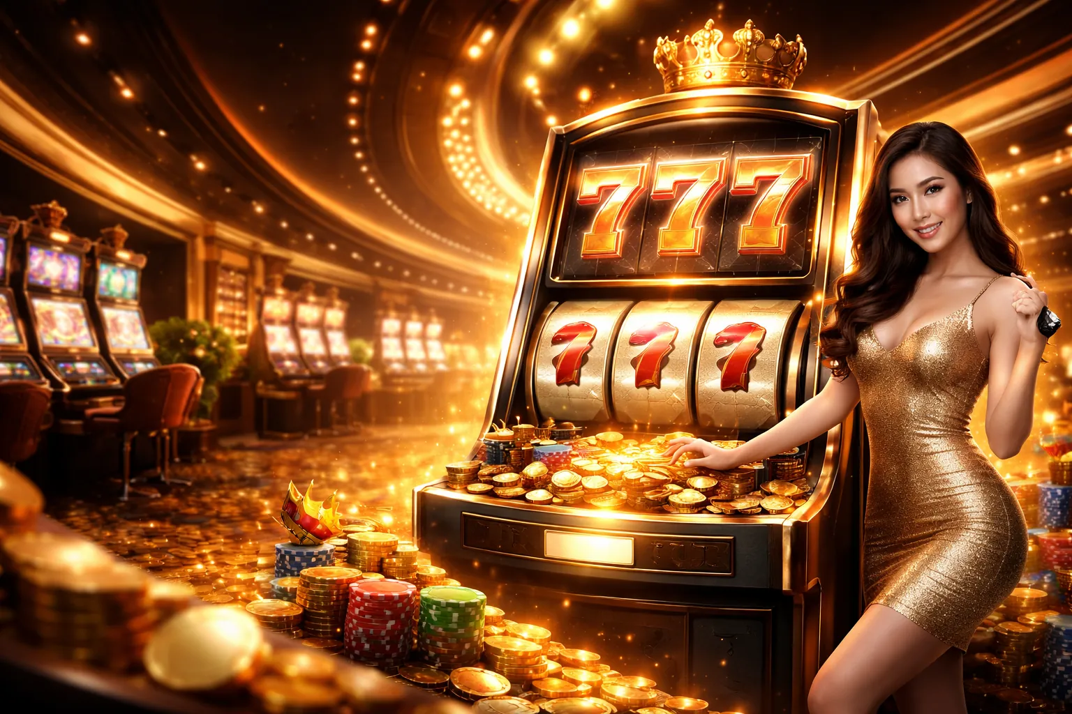 Hình ảnh banner 888slots với trò chơi casino trực tuyến